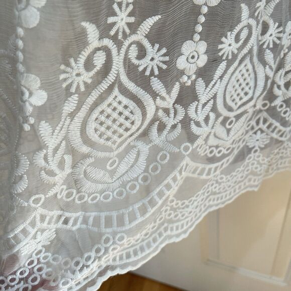 Sundance Silk Overlay Embroidered Dress Womens Size S Romantic Fairy Gray EUC - Picture 15 of 16